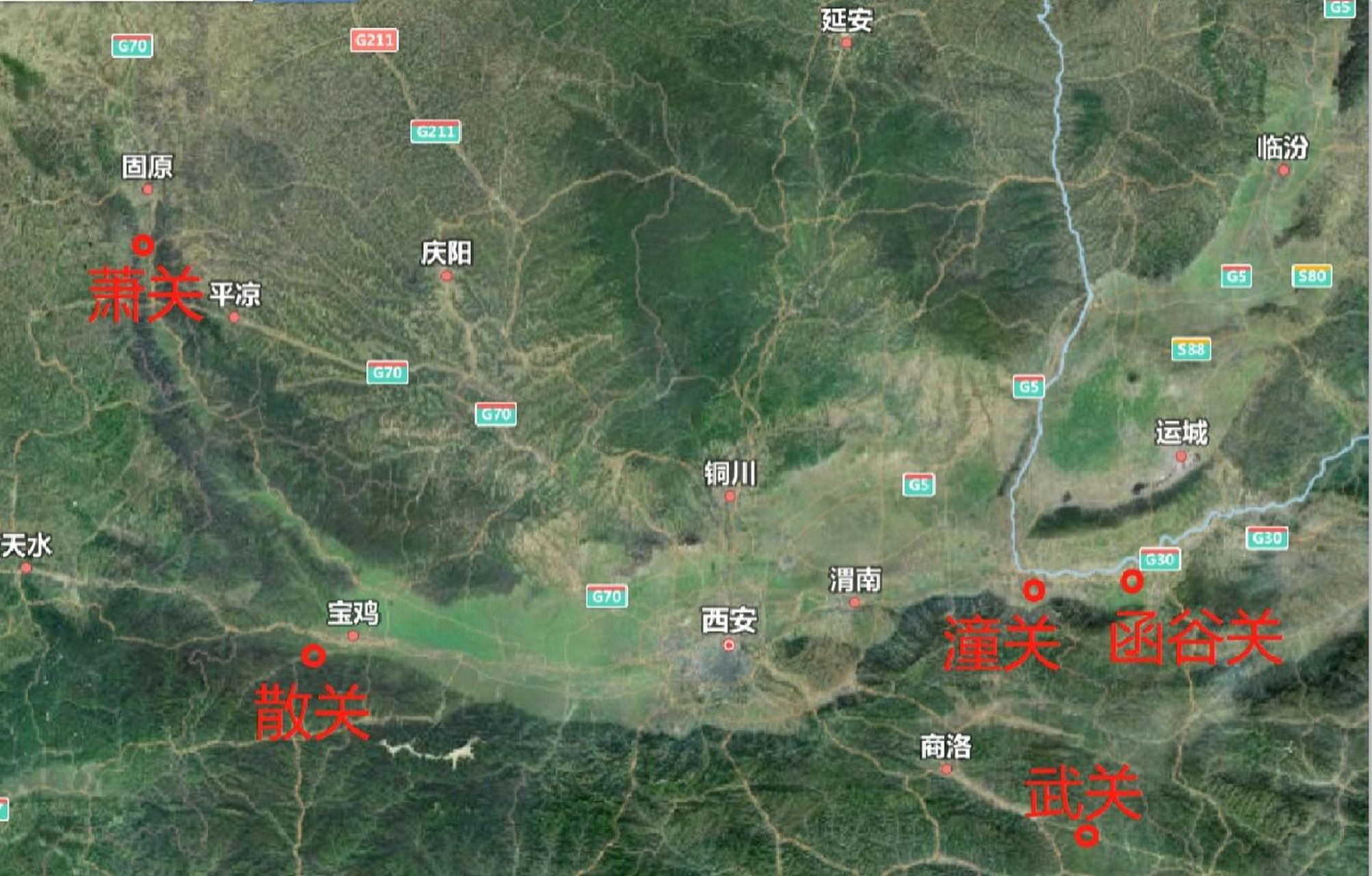 中国著名关口地理图图片
