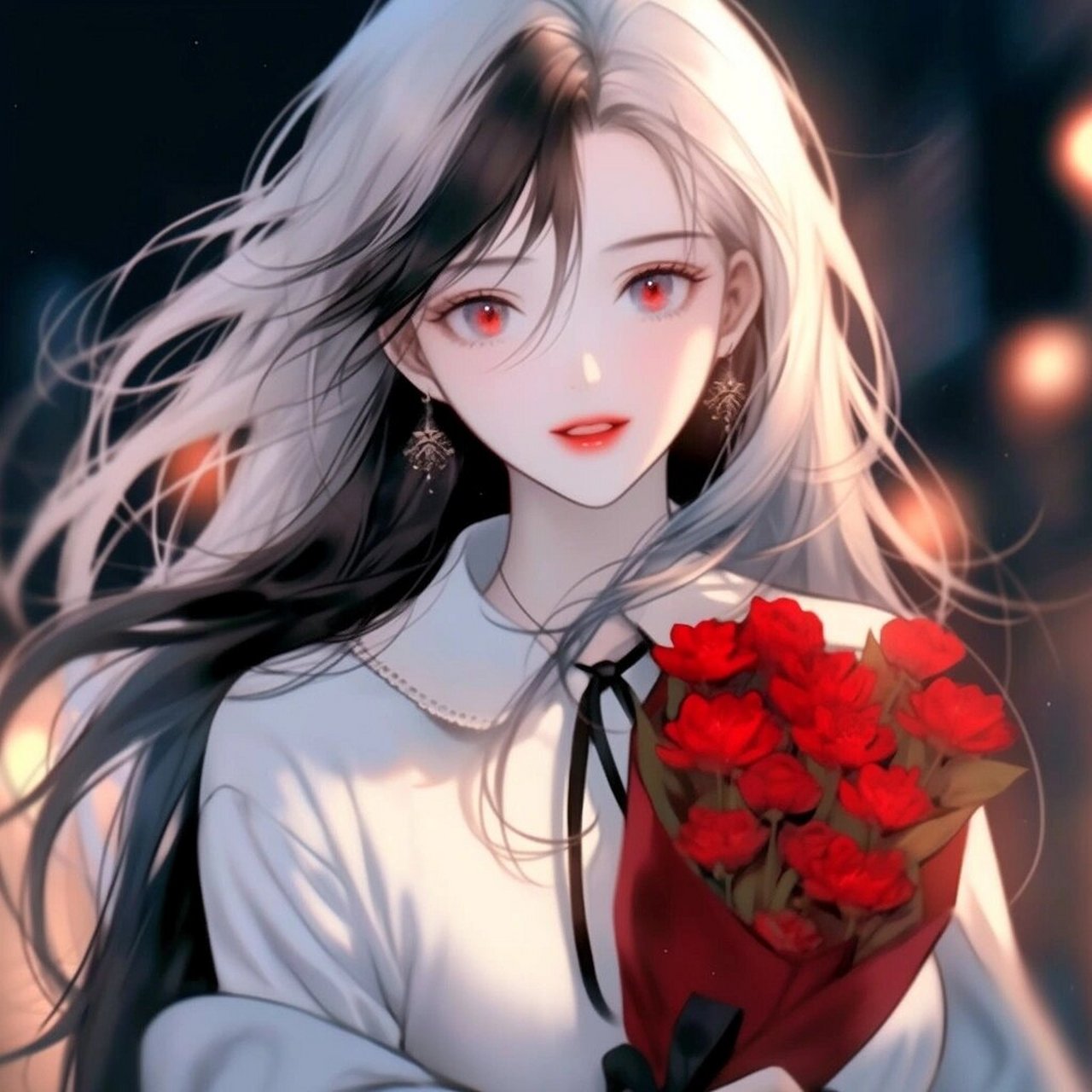 总有人手捧鲜花为你而来|情侣头像|情头