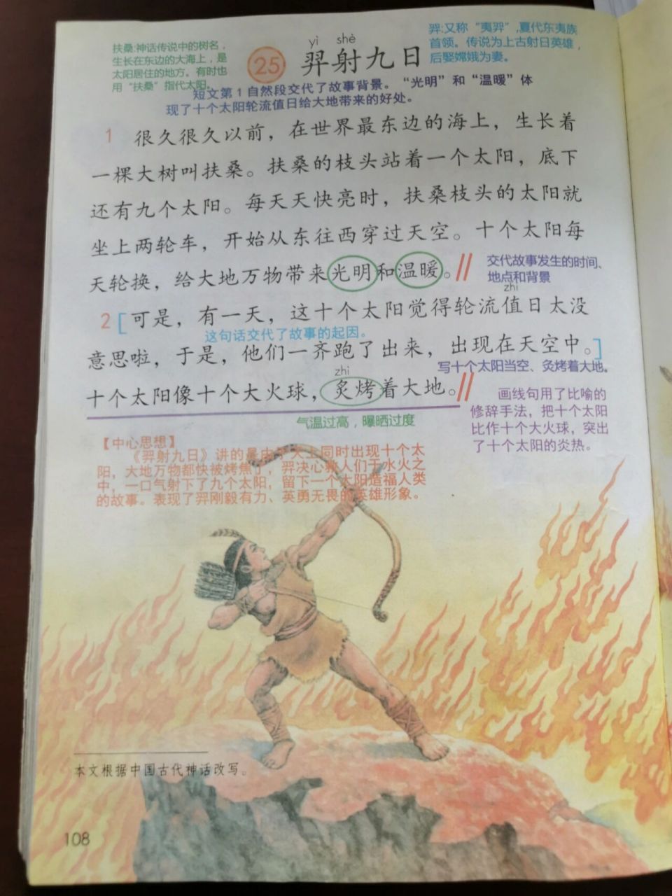 二年级下册语文《羿射九日》  羿射九日 教案 备课