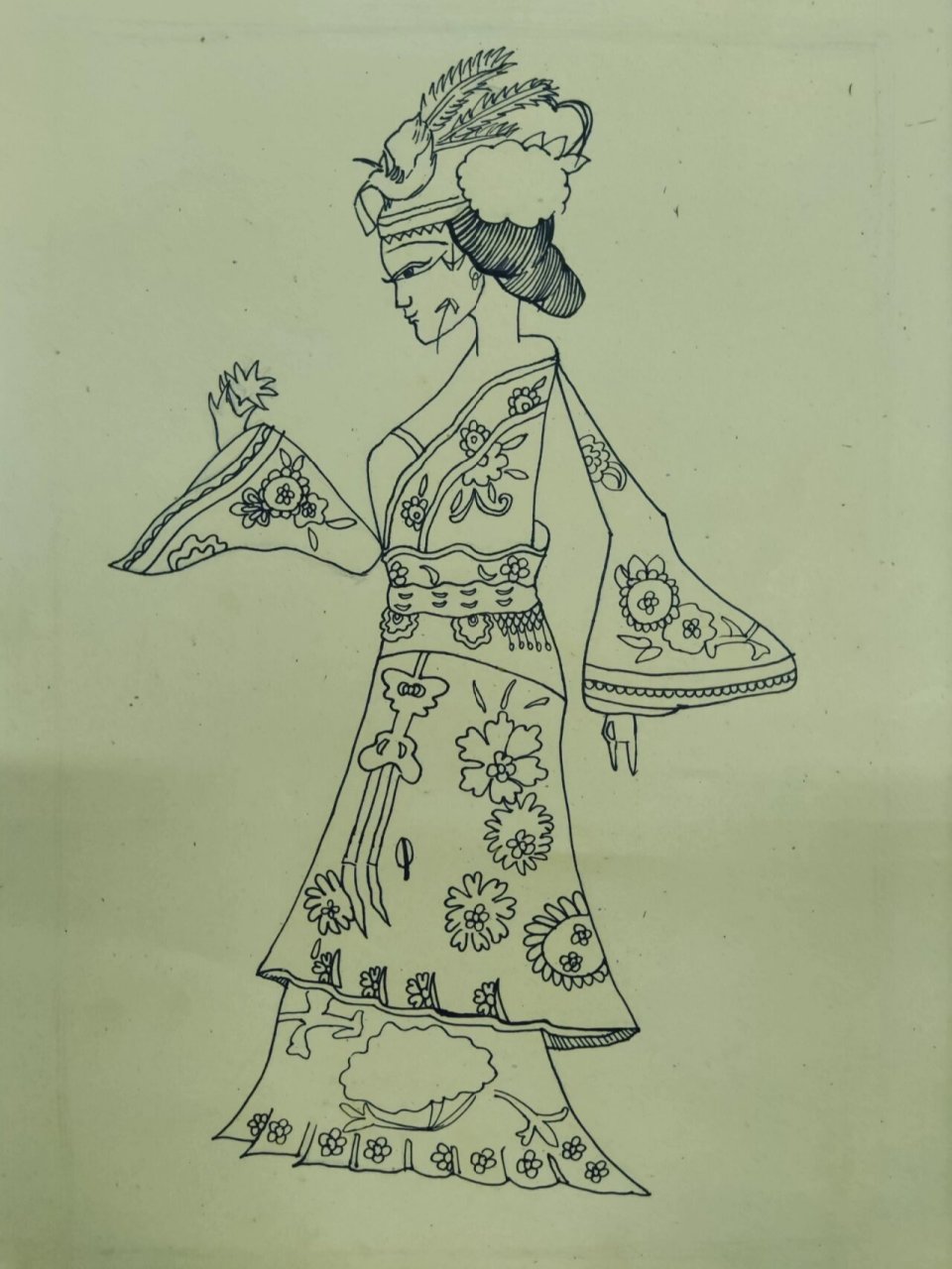 创意画——《皮影戏》 创意美术分享,适合七八岁以上的学生 主要的