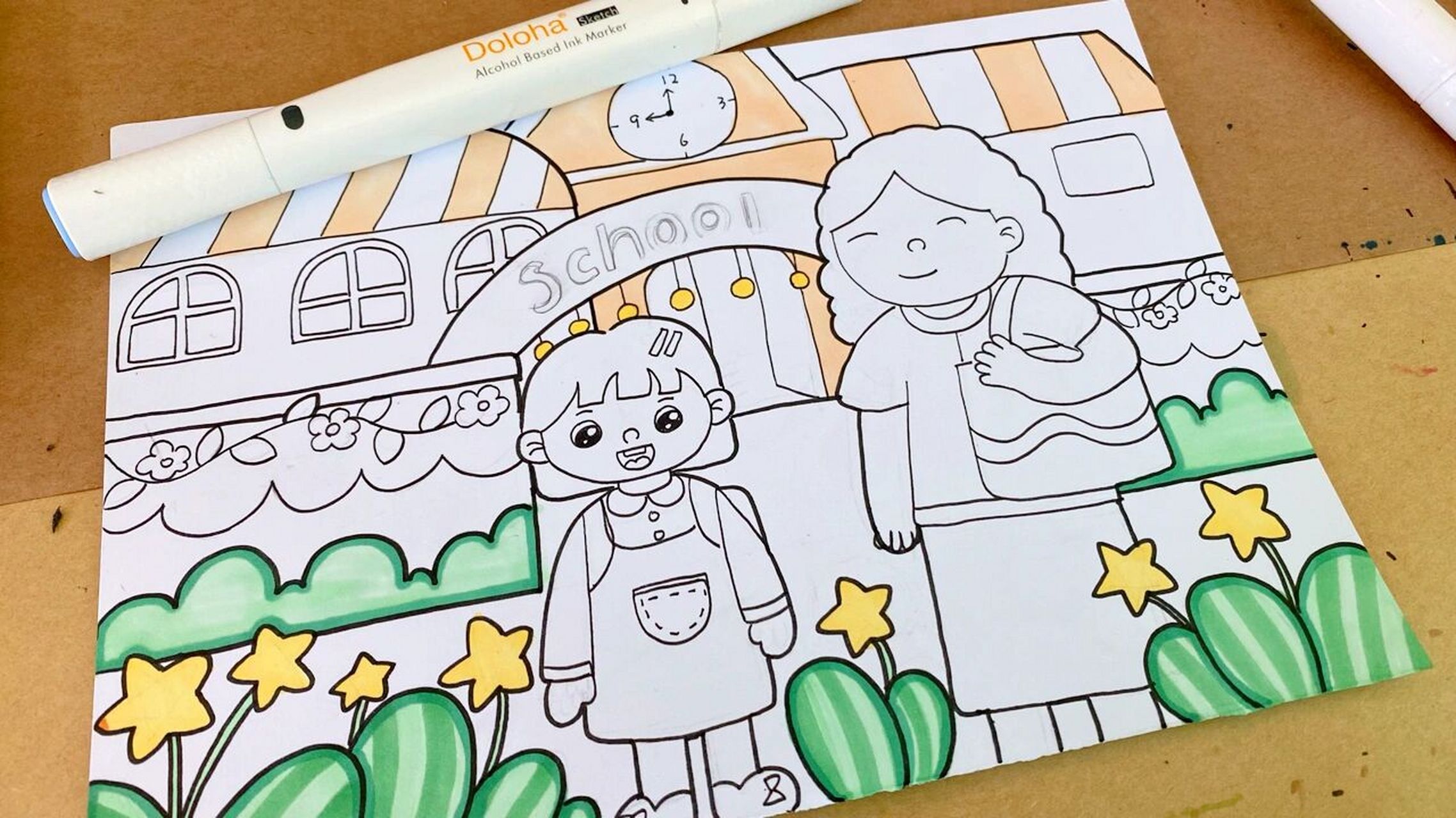 00儿童画 | 《开学啦》 马上就要返校啦!大家的心情都是怎样的呢?