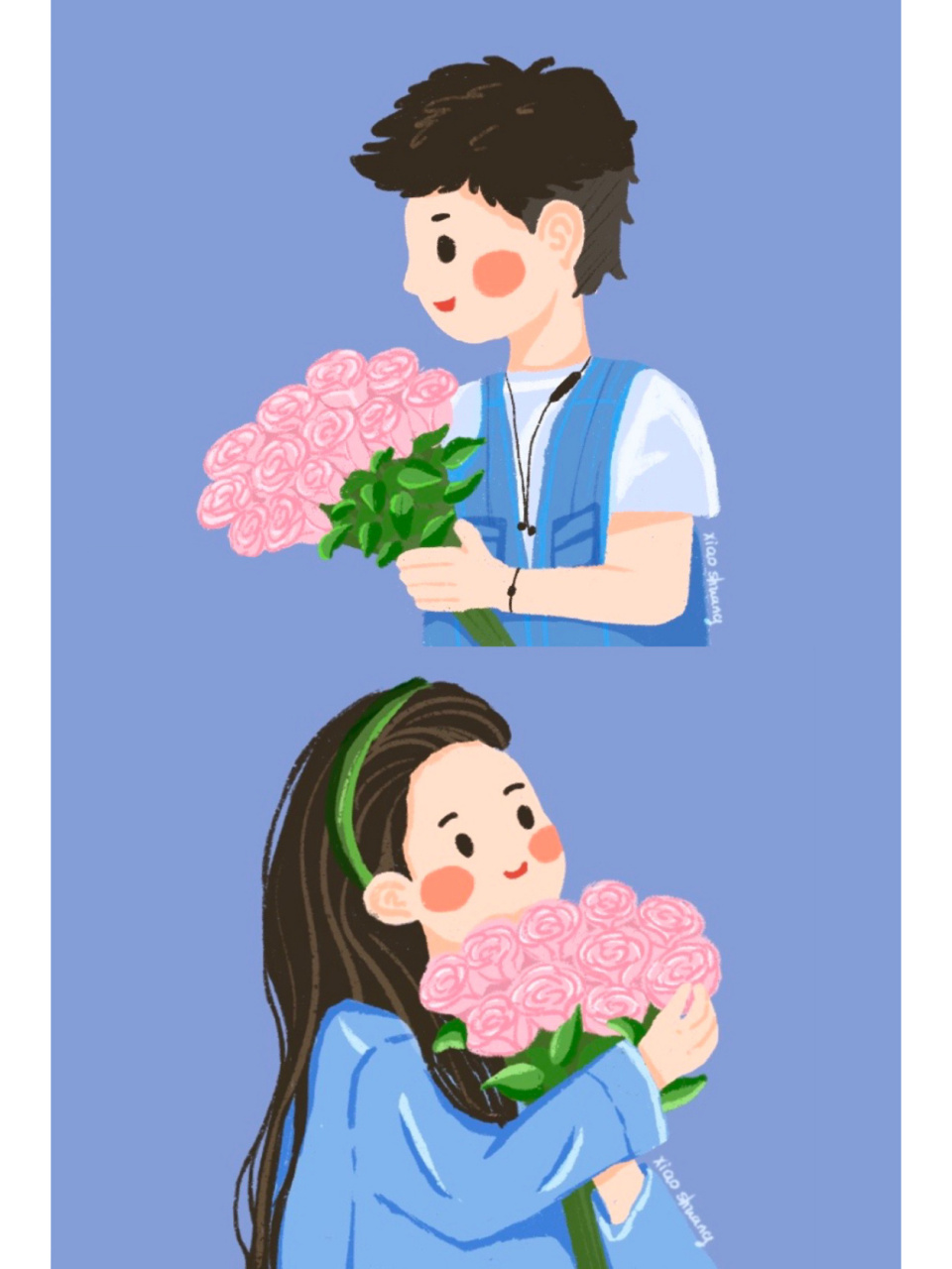 去有风的地方|插画头像 愿天下有情人终成眷属7815