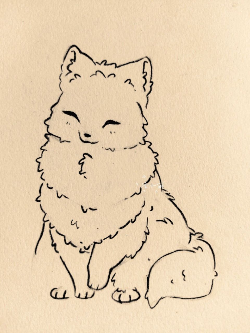 简笔画教程 小狐狸都是可可爱爱的鸭～94