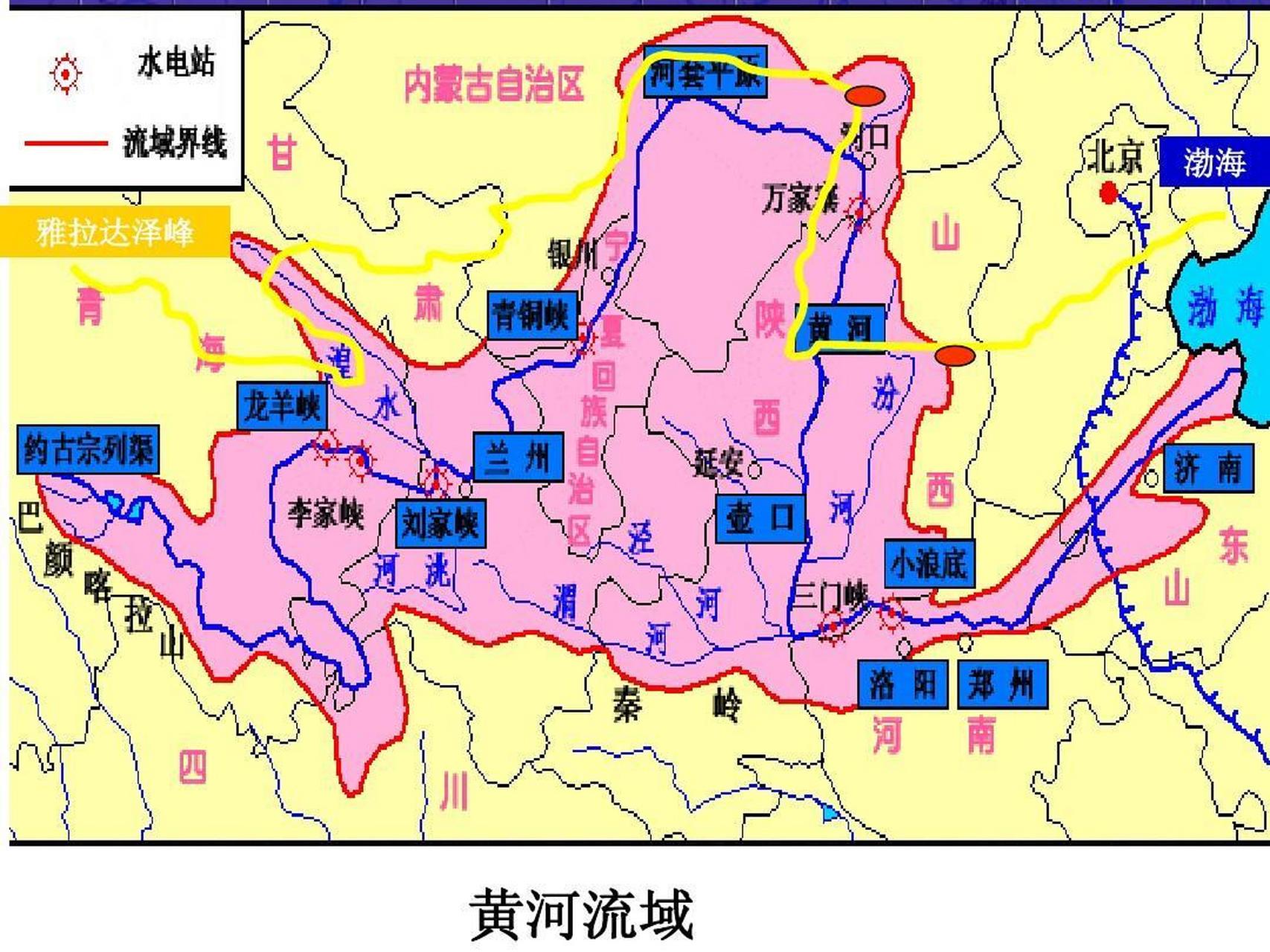 黄河地图河套地区图片