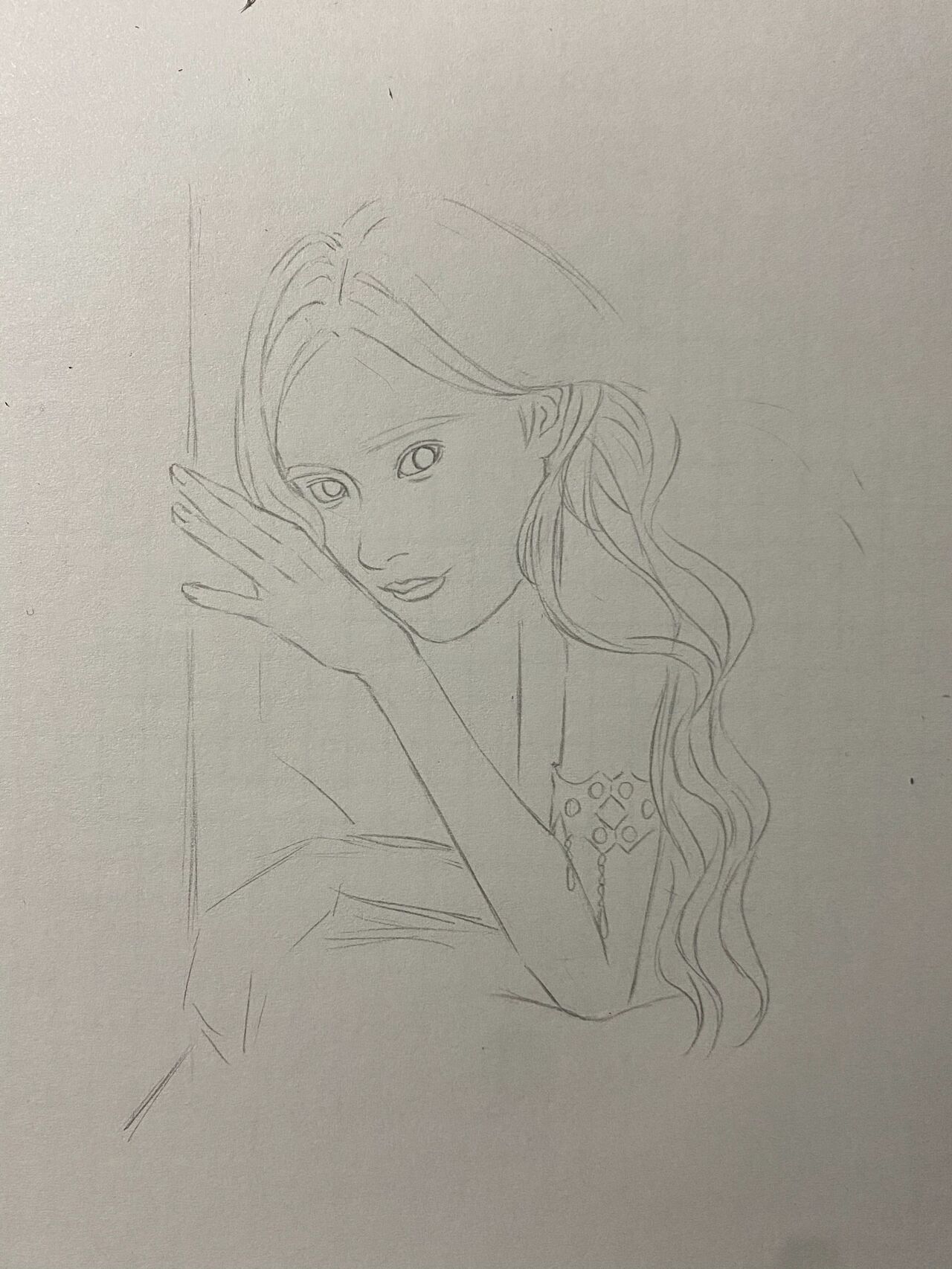 杨幂手绘(有过程) | 手绘练习54 美丽的大幂幂又来啦