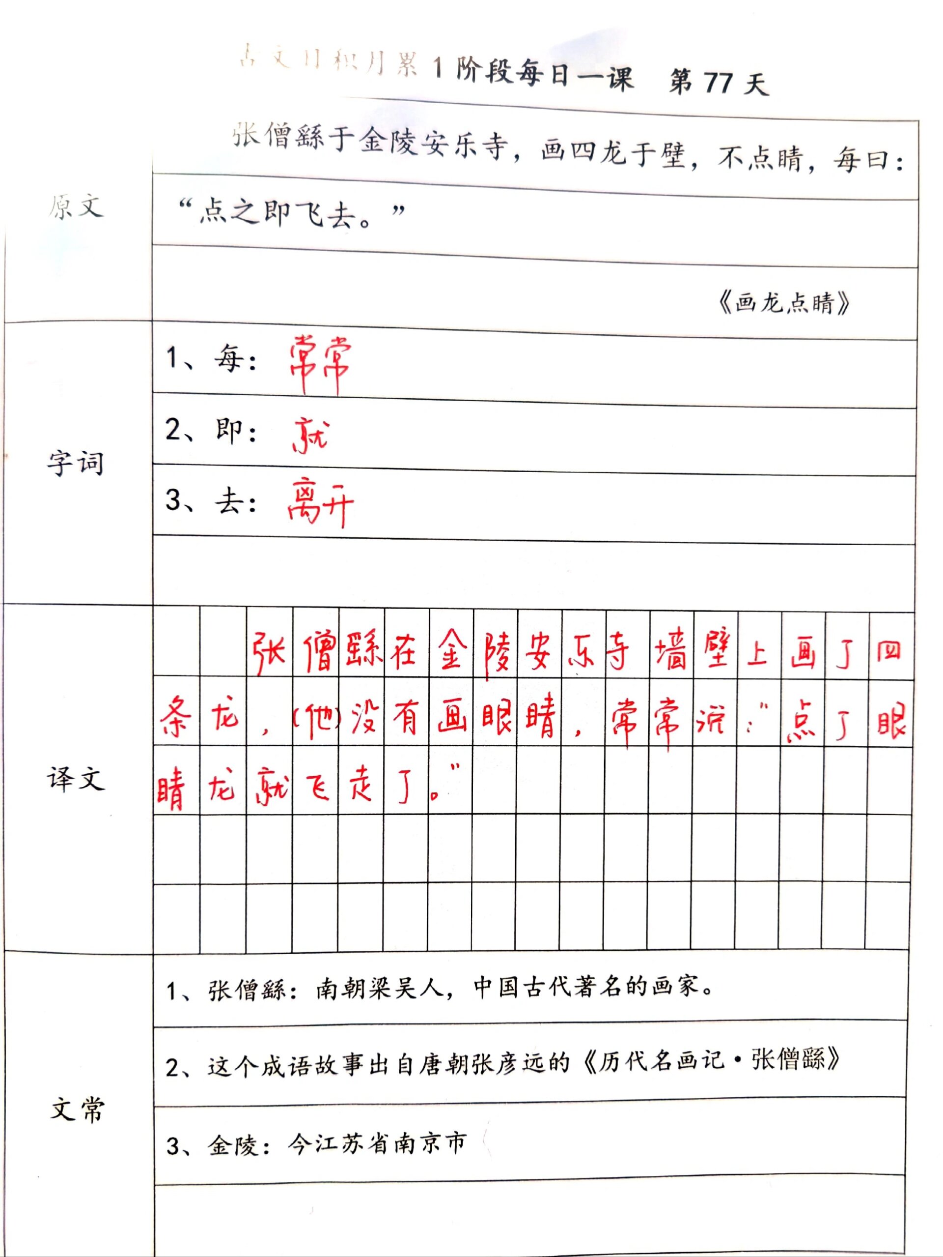 古文画龙点睛图片