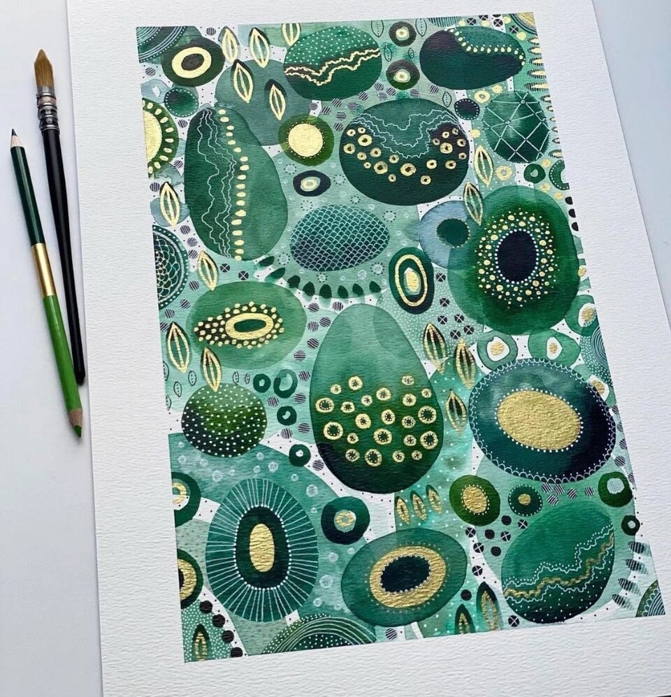 慢慢画/点线面素材 儿童线描创意装饰画