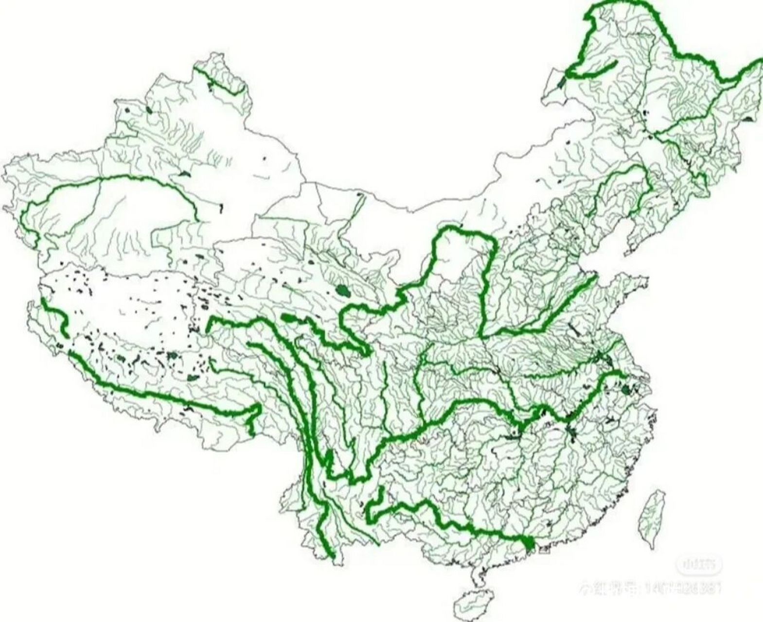 中国主要山川河流地图图片