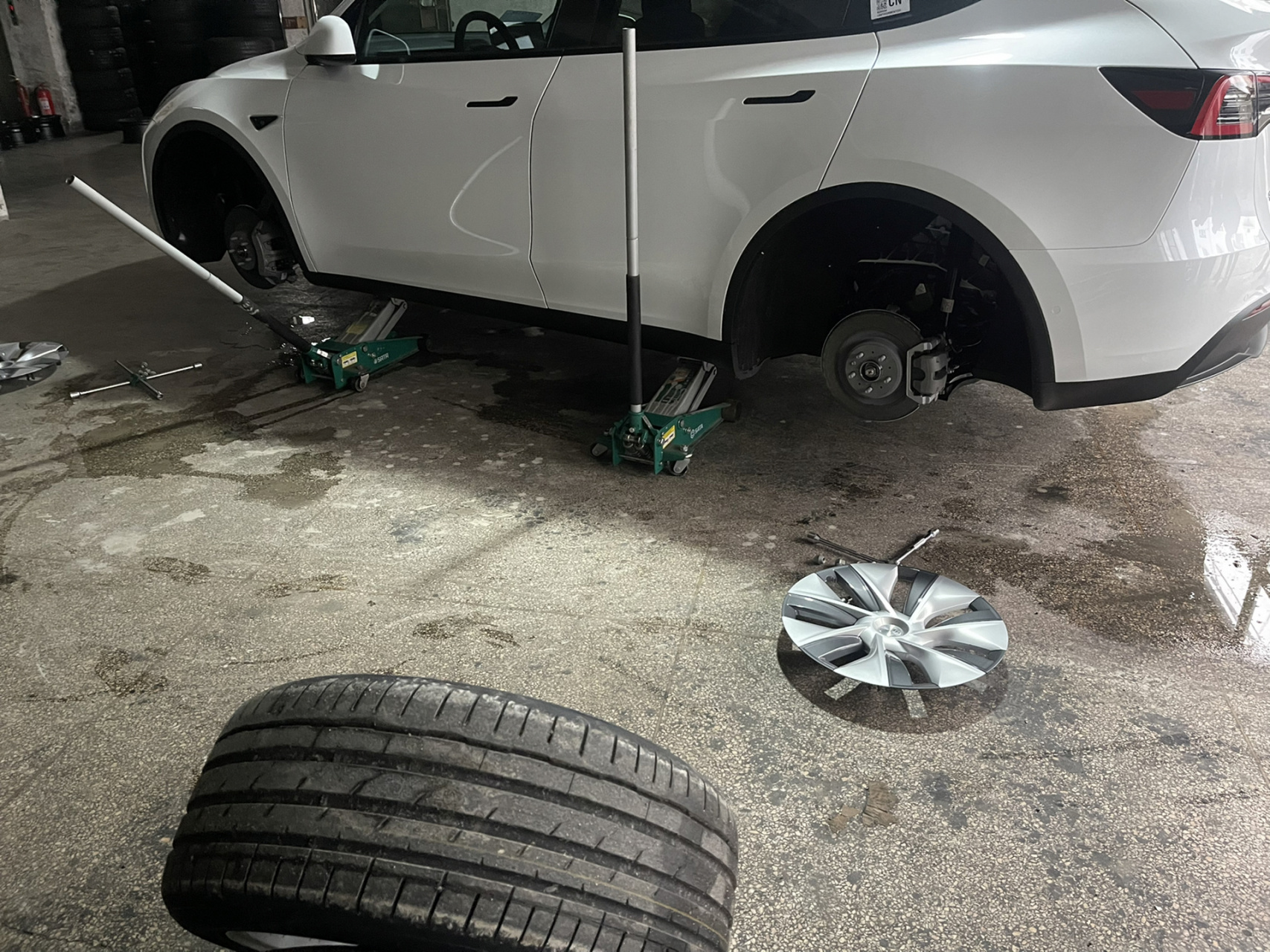 特斯拉modely原配轮胎255 45 19韩泰 倍耐力 拆车件九新～99新,韩泰