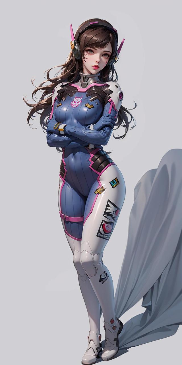 守望先锋dva 二次元美少女 手机壁纸