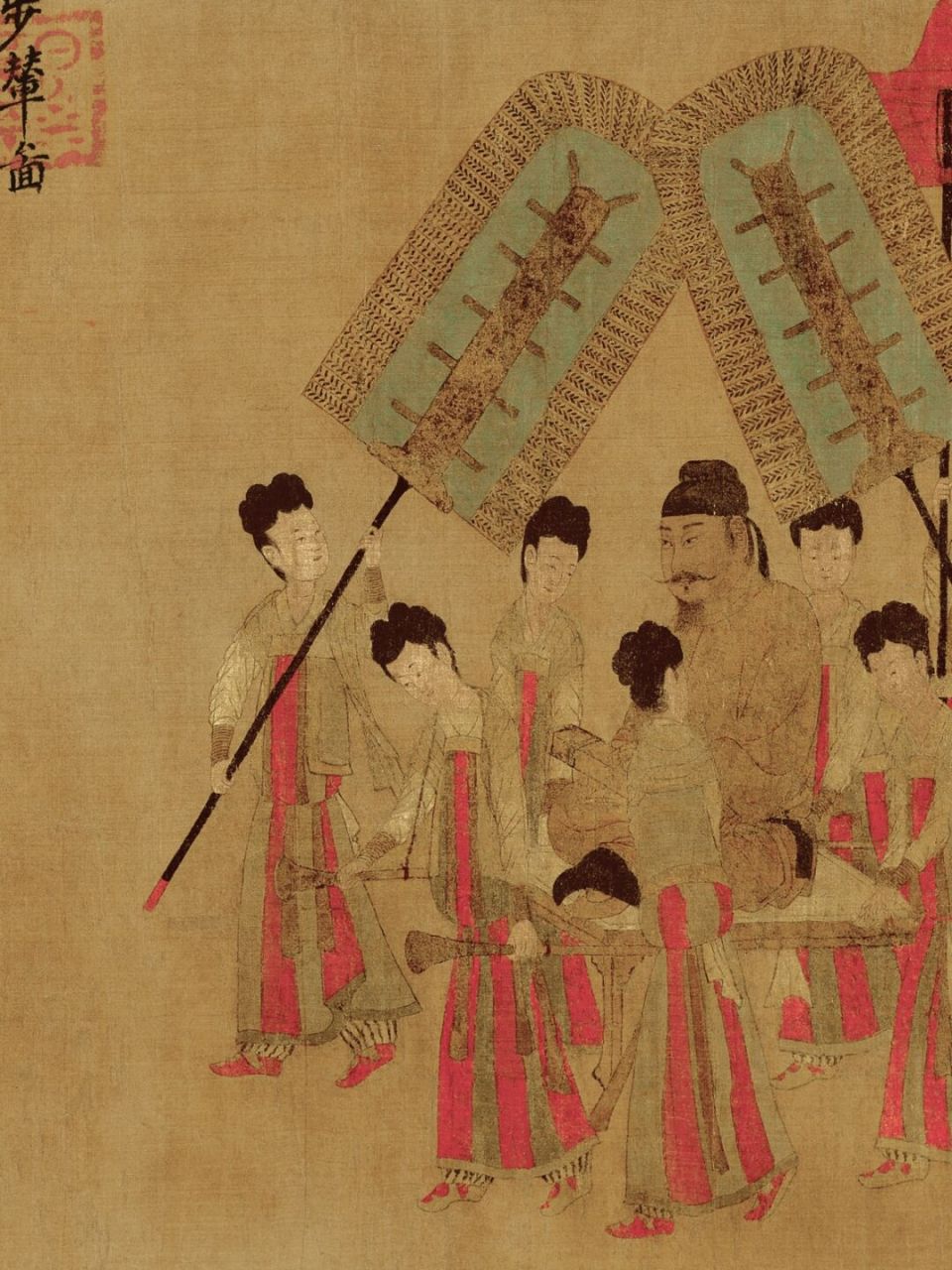唐 阎立本 步辇图赏析 1,作品背景:唐代是中国面发展的成熟期,绘画
