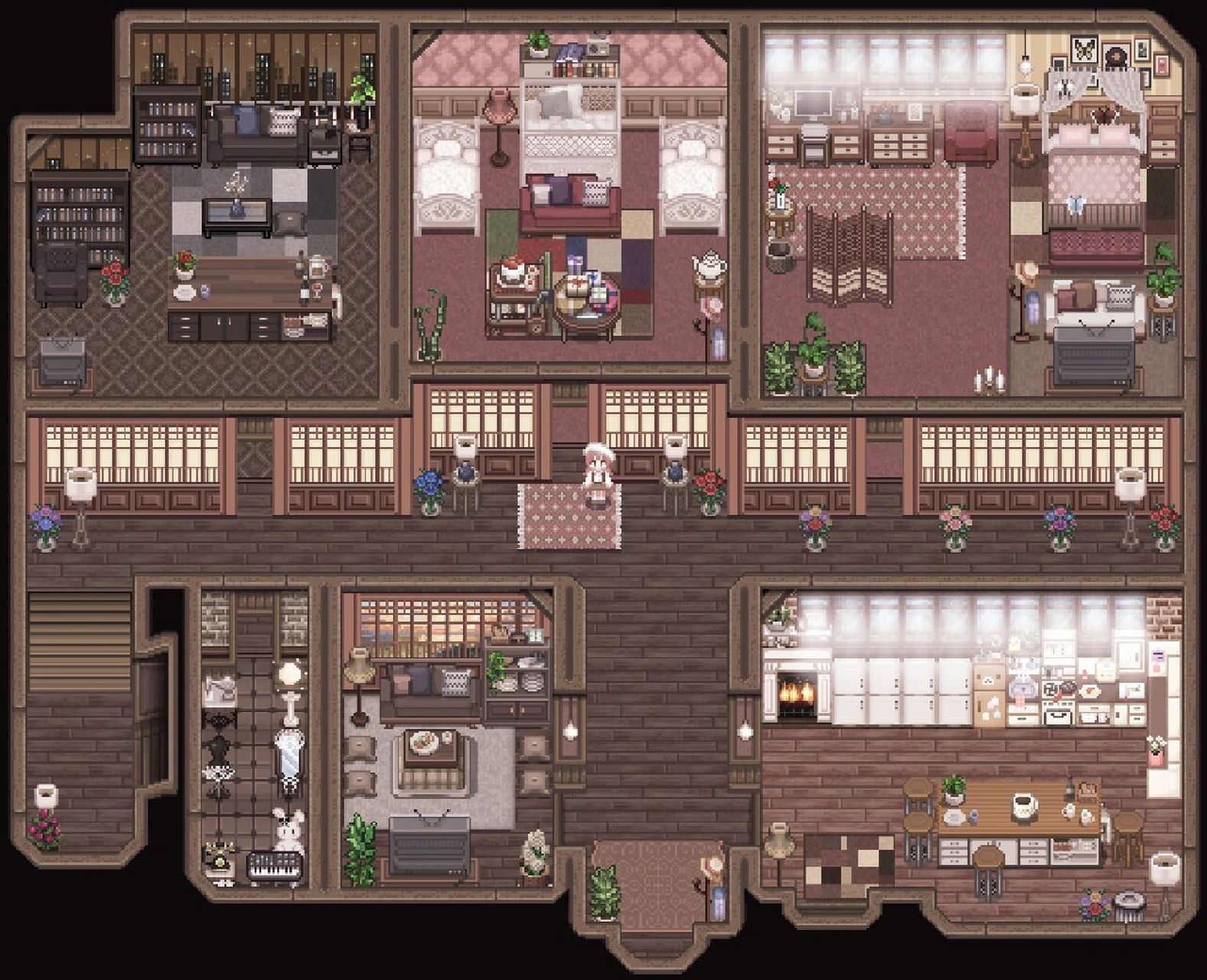 星露谷丨农舍室内装修啊~ 换了一个新房型,并小小地装修了一下,很漂亮