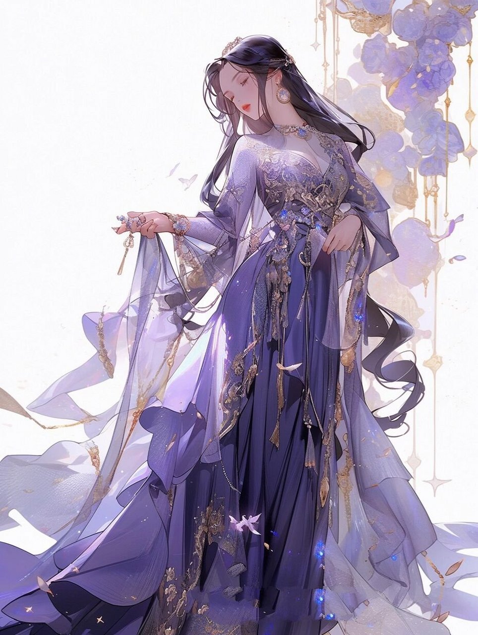 古风仙子纱裙 | 唯美华贵的紫色古装裙子 紫色的古风仙女纱裙再来一组