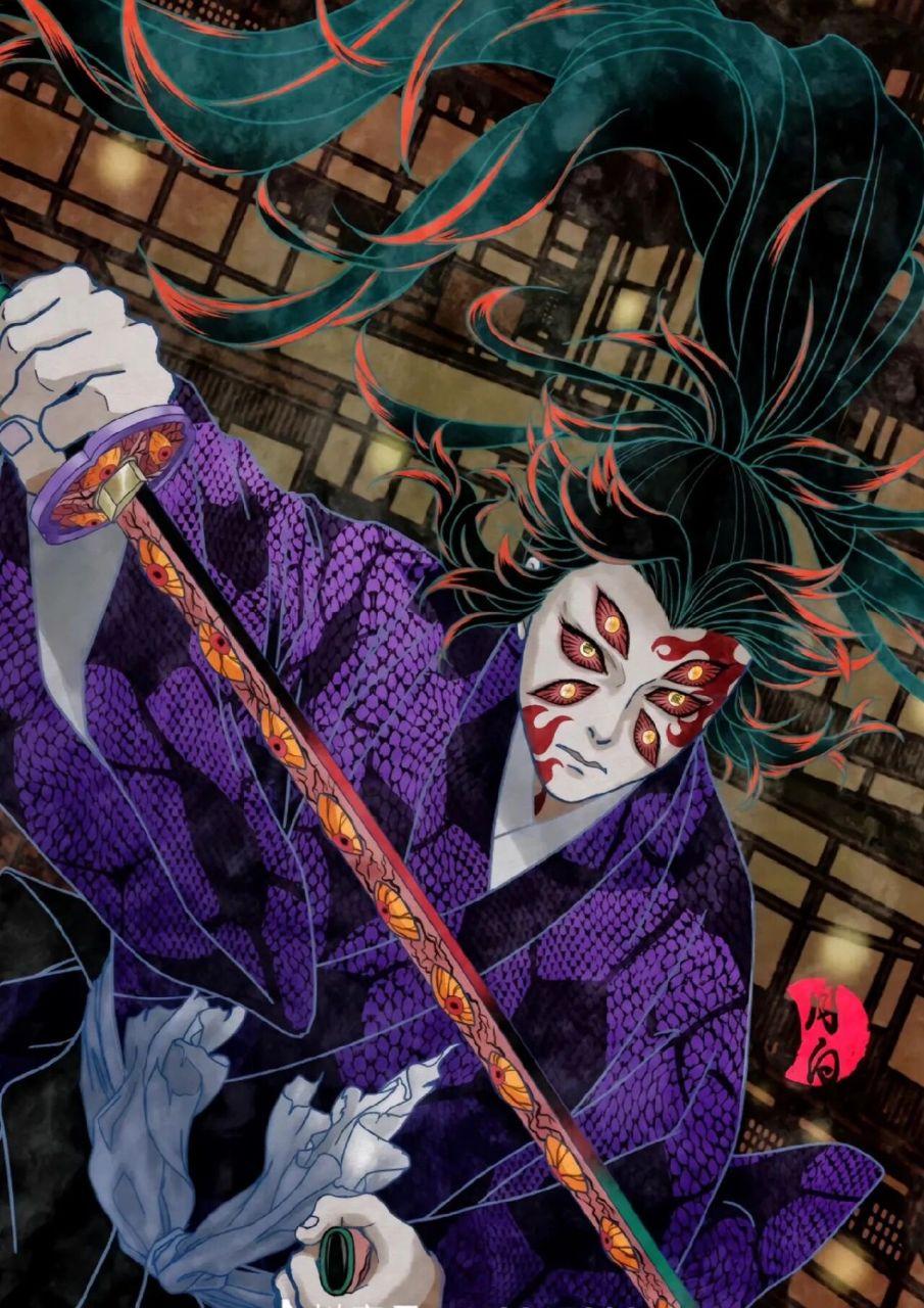 月亮本是独一无二 黑死牟是鬼灭之刃中的角色,是鬼王无惨手下的第一大