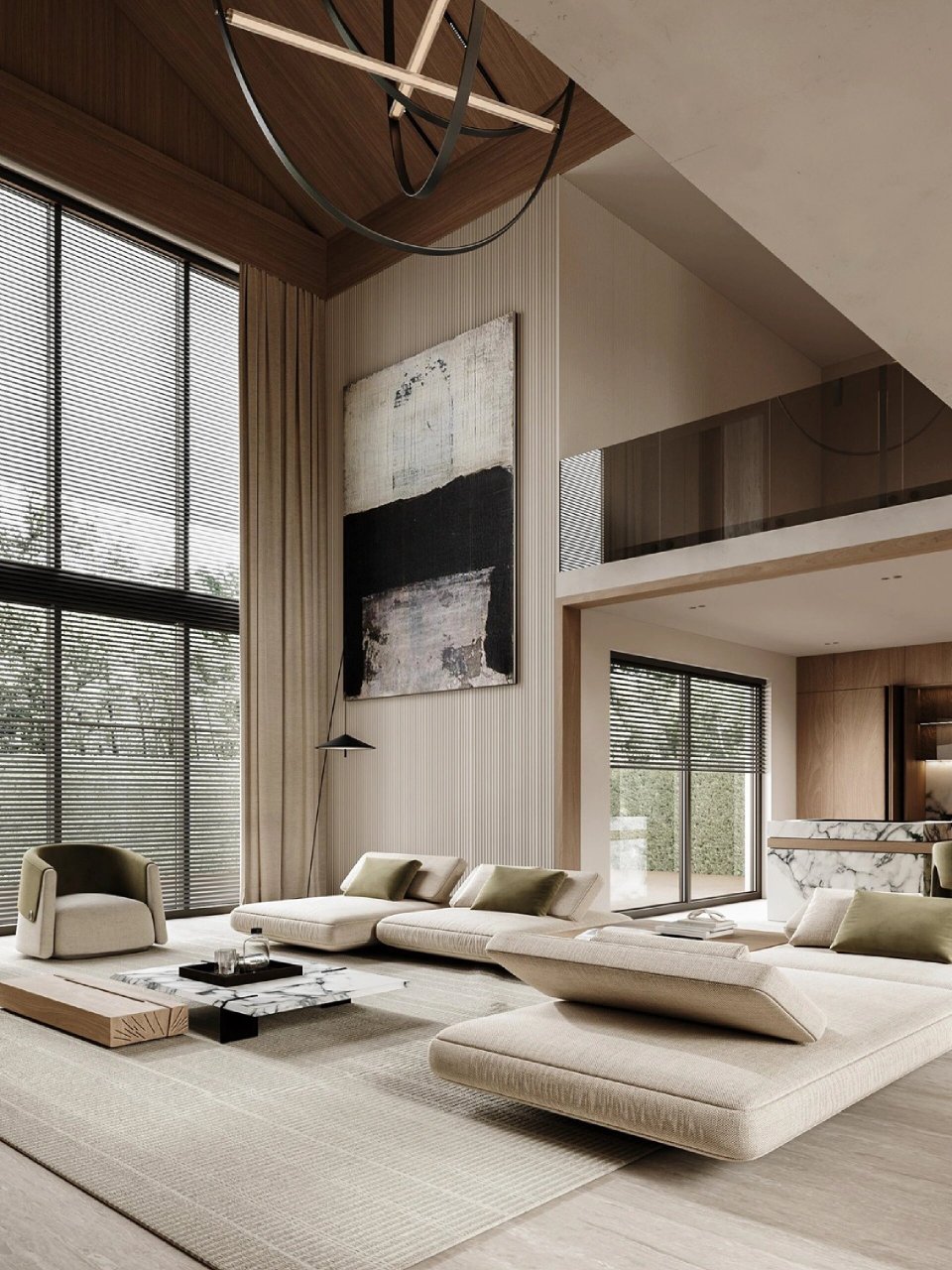 极简原木别墅|6米挑高客厅,治愈系美宅