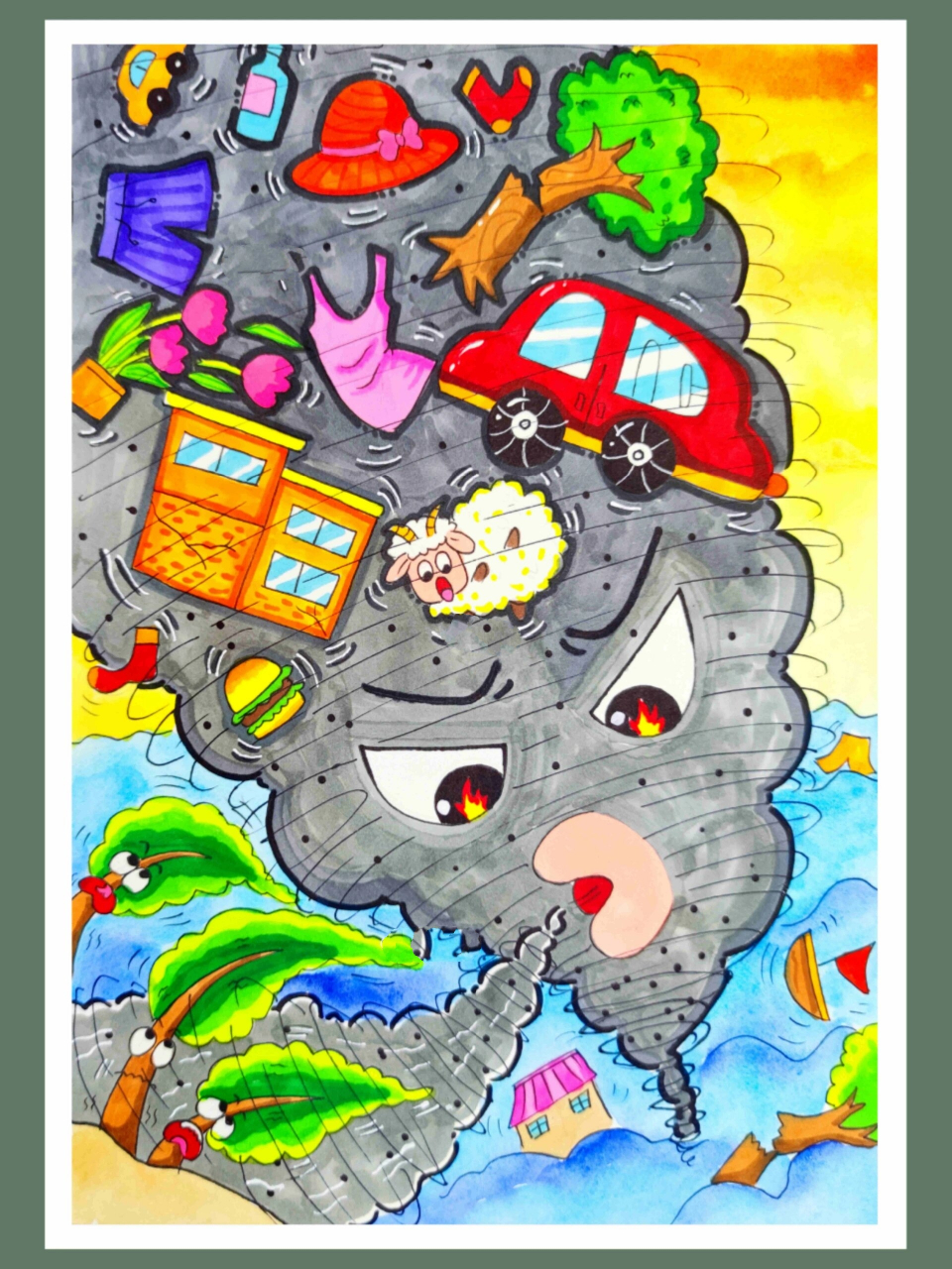 儿童画教程《龙卷风来啦》 一,课程类型:自然天气创意主题课程 二