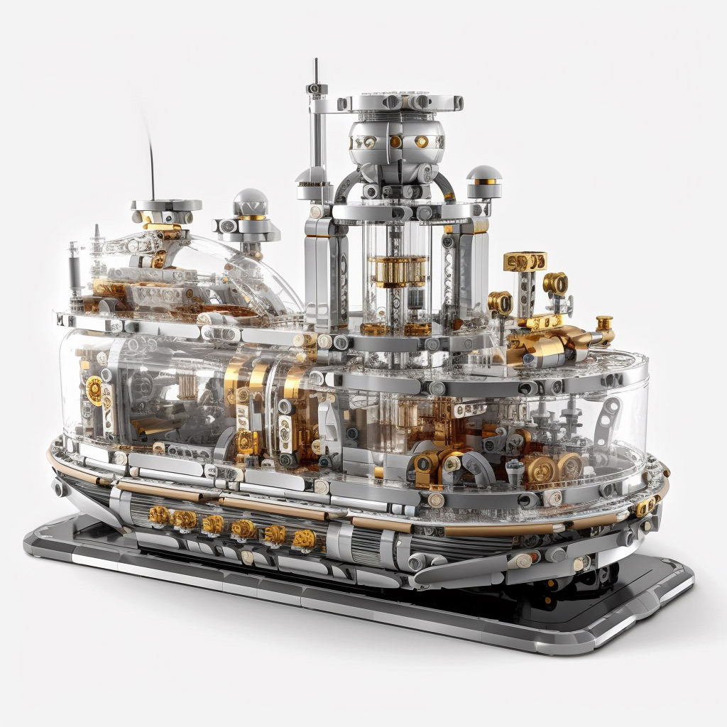 midjourney | 乐高蒸汽船系列 一下字就回到了蒸汽时代92 	 02