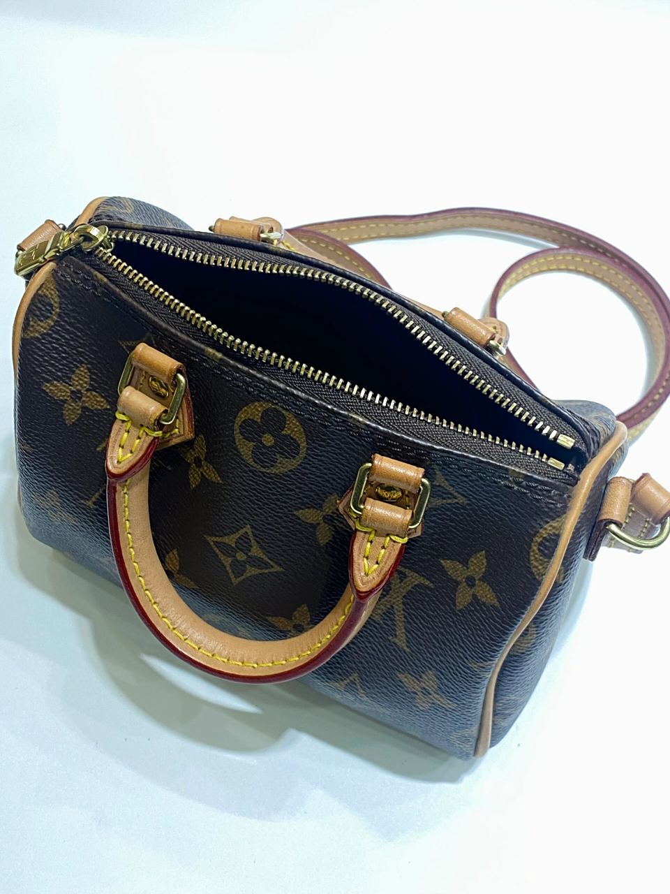 二奢好物:lv经典老花 迷你枕头包 lv路易威登speedy nano 经典老花 超