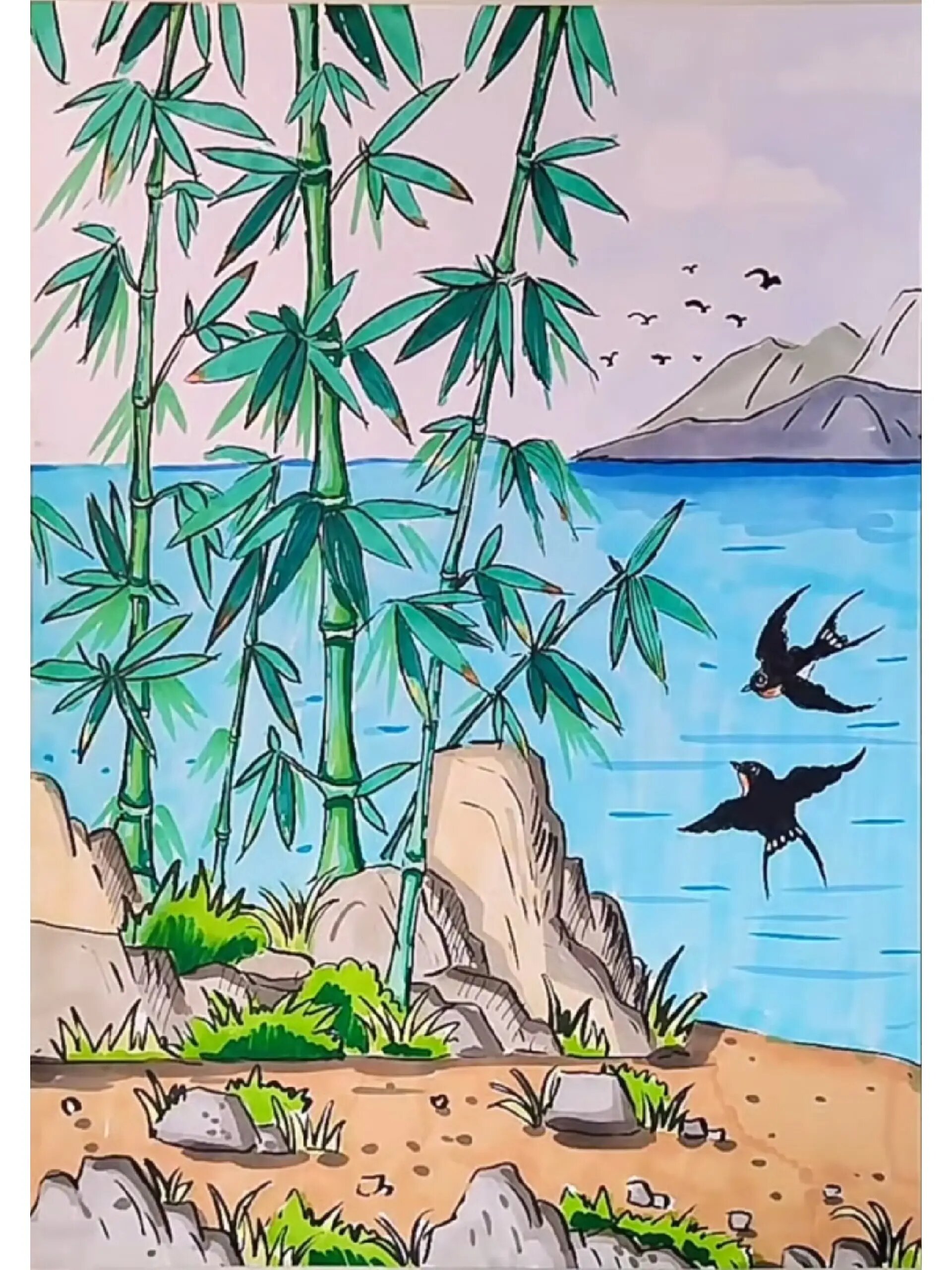 竹石诗配画