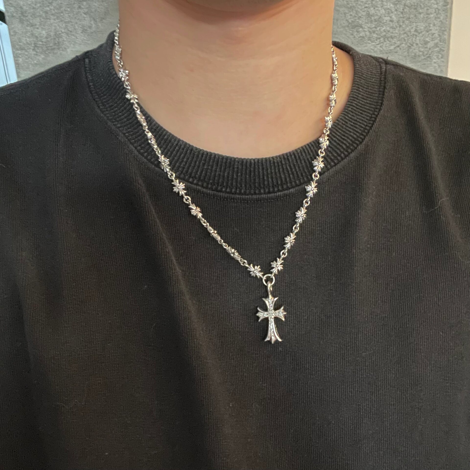 chrome hearts 克罗心18k 22k镶钻绑定项链