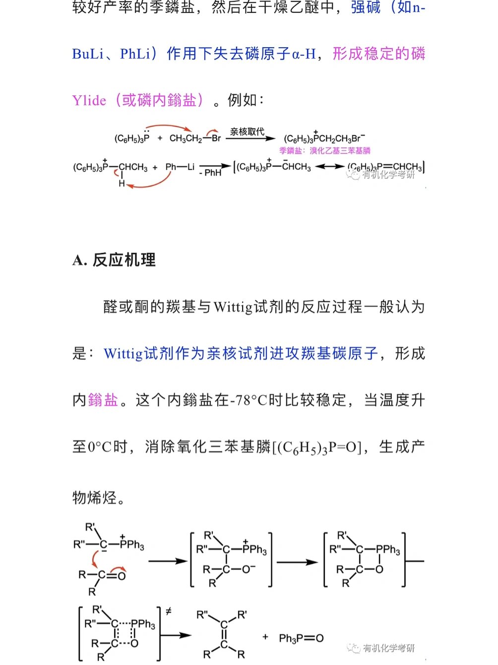wittig(维蒂希)反应 wittig反应基本属于考研中的必考