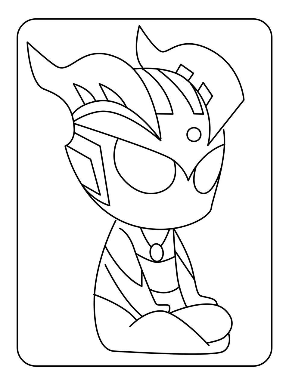 97卡通奥特曼涂色简笔画 | 全册120张   火-卡通奥特曼涂色简笔画