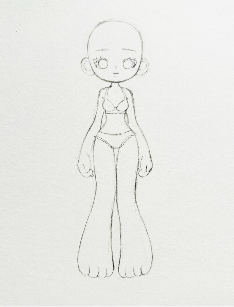 纸人模的教程来啦! p8,9分别是线稿和成图.