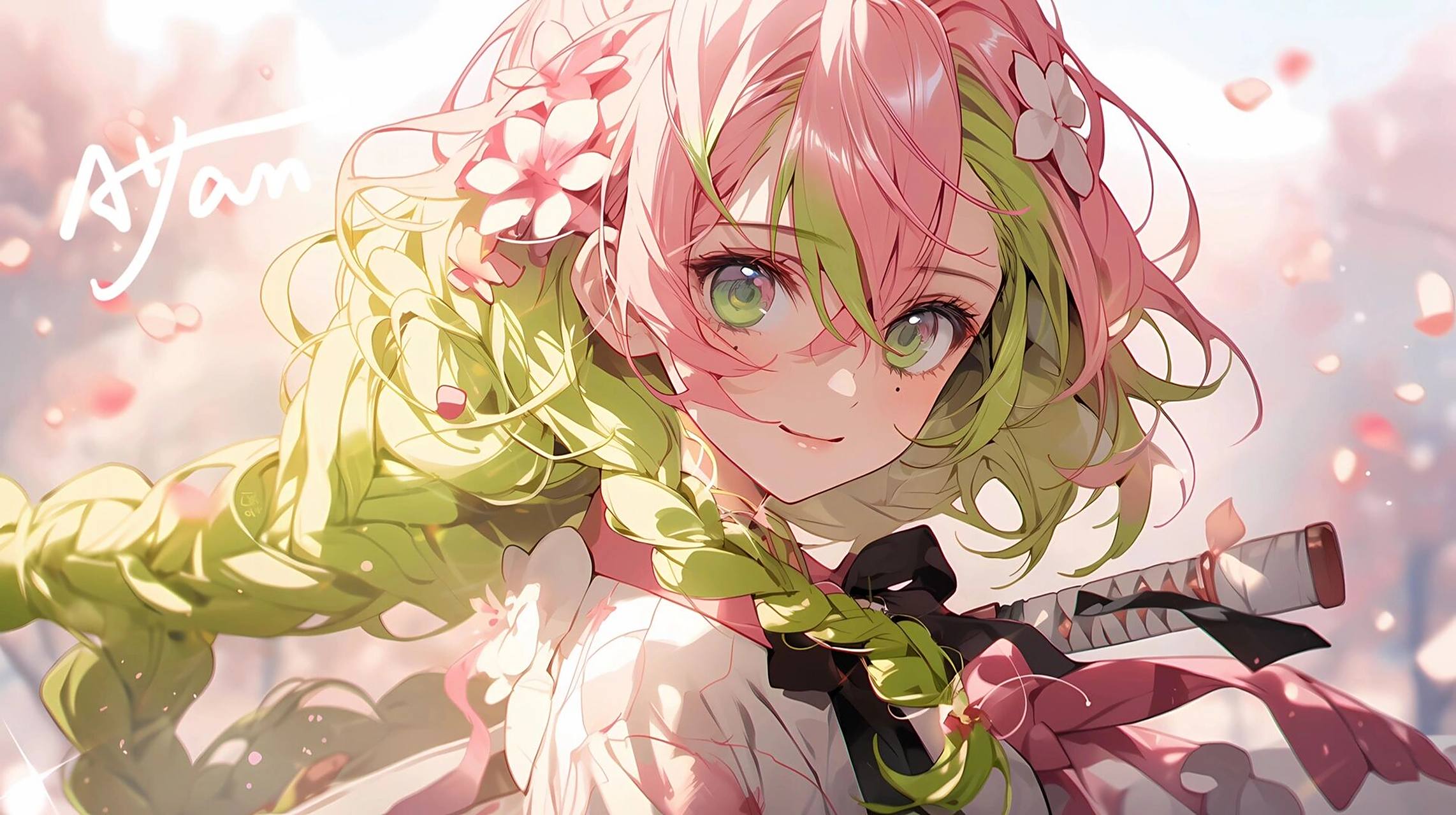 鬼灭之刃|电脑壁纸|蜜璃甘露寺 恋柱 鬼灭之刃  蜜璃甘露寺 01 "