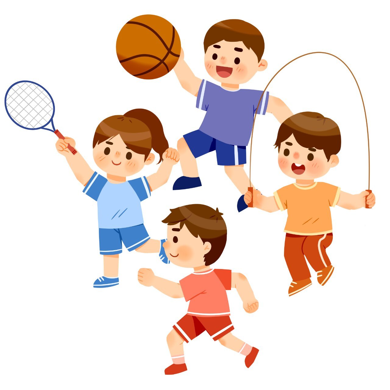 卡通人物|运动的孩子 96哈喽～给宝子们分享一组卡通运动的孩子