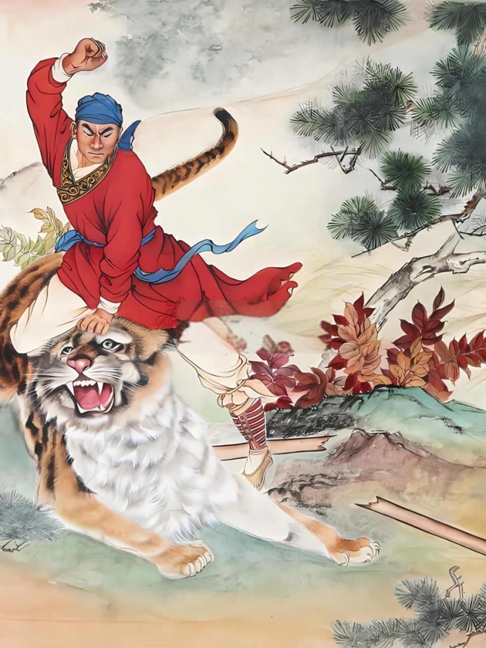 武松打虎图片 武松打虎,是中国古典名著《水浒传》中的经典场景.