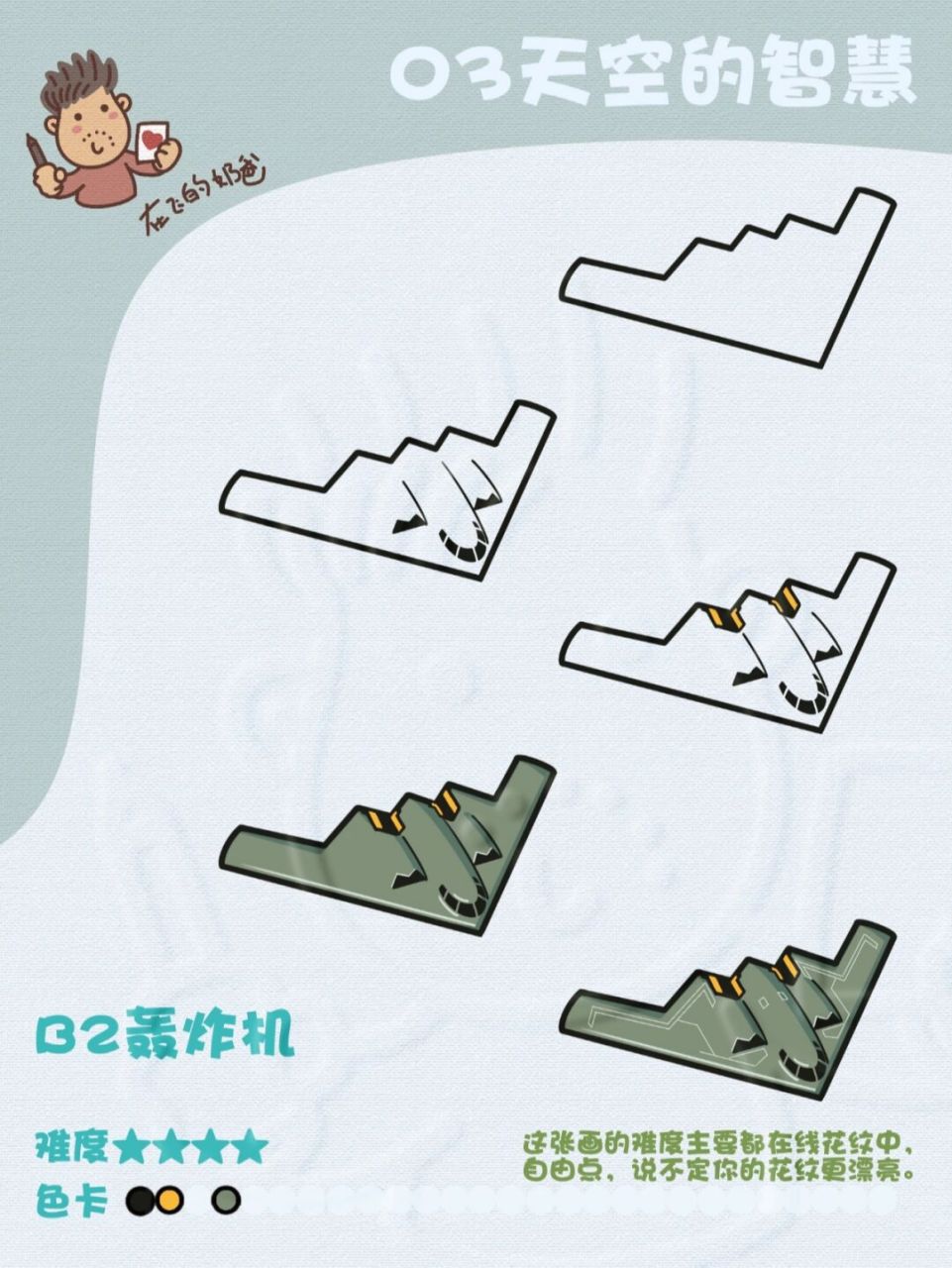 中国二战轰炸机简笔画图片