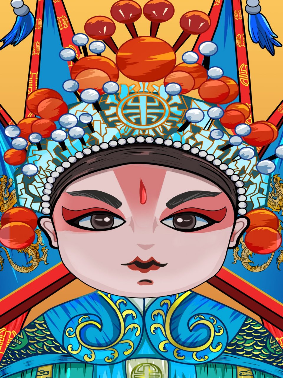 环创素材|中国传统文化之京剧脸谱