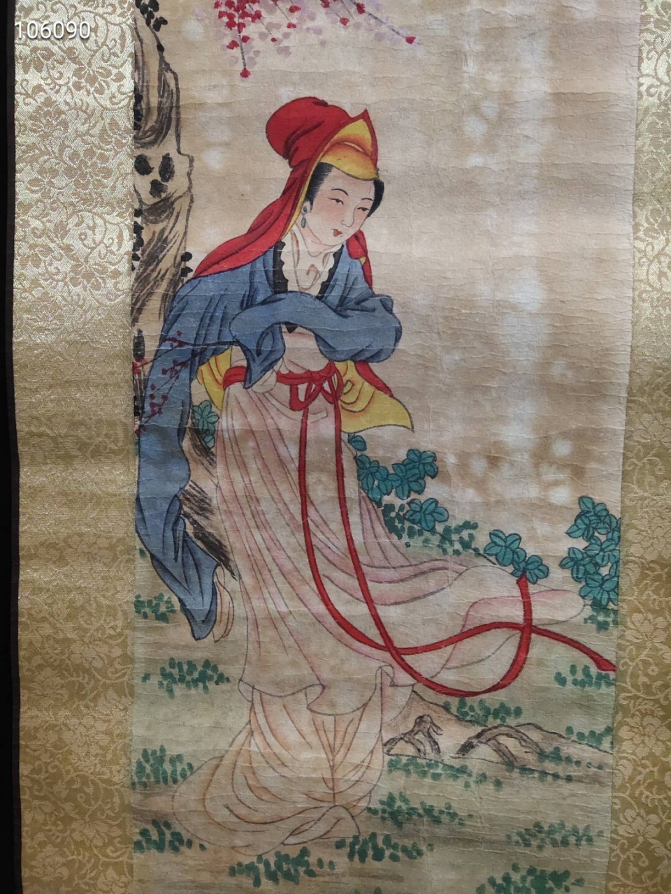 清代改琦仕女图四条屏清代名家老书画老物件 清代改琦仕女图四条屏 裱