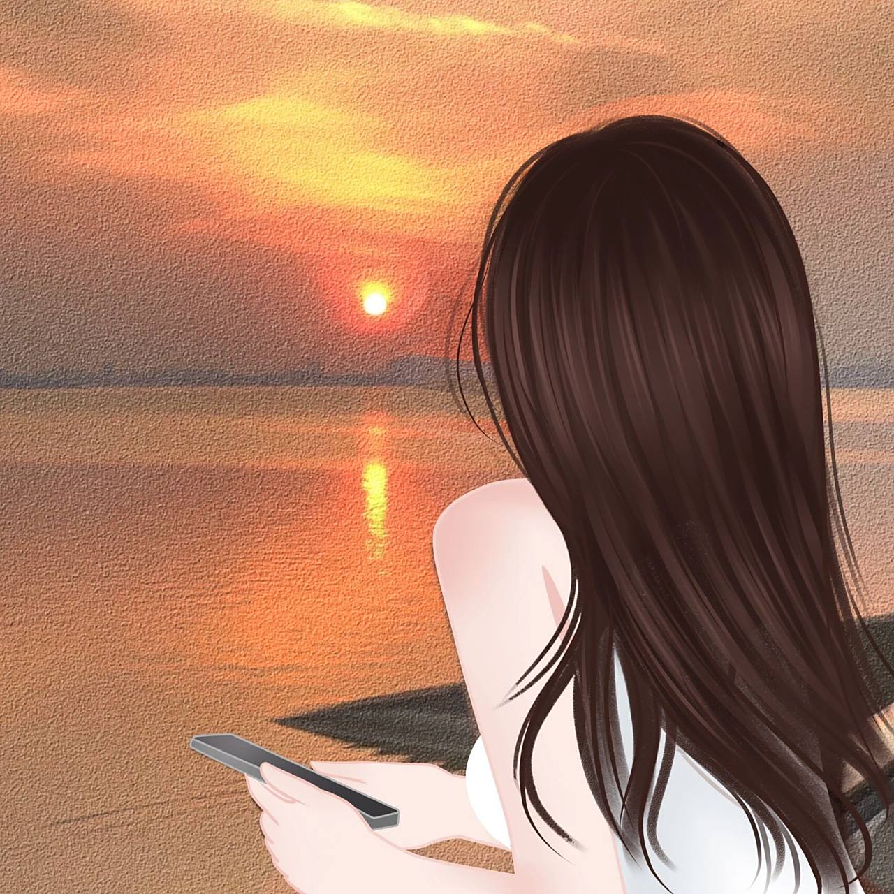 9496落日霞光与你温柔的背影9694 太喜欢这张图了95 直接画