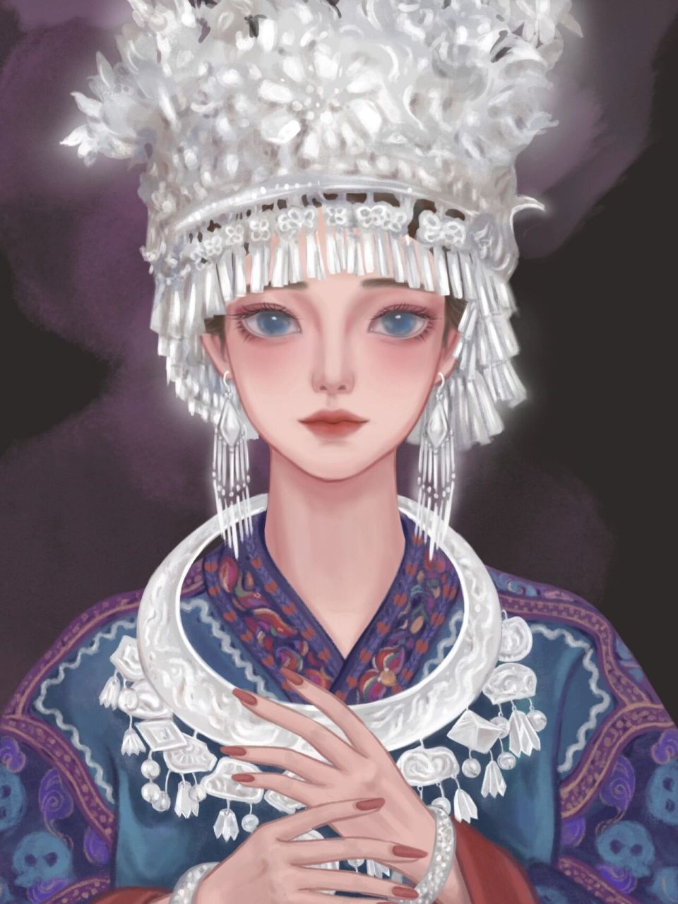 原创手绘|苗族服饰|头像约稿|板绘 画的是 小姐姐呀