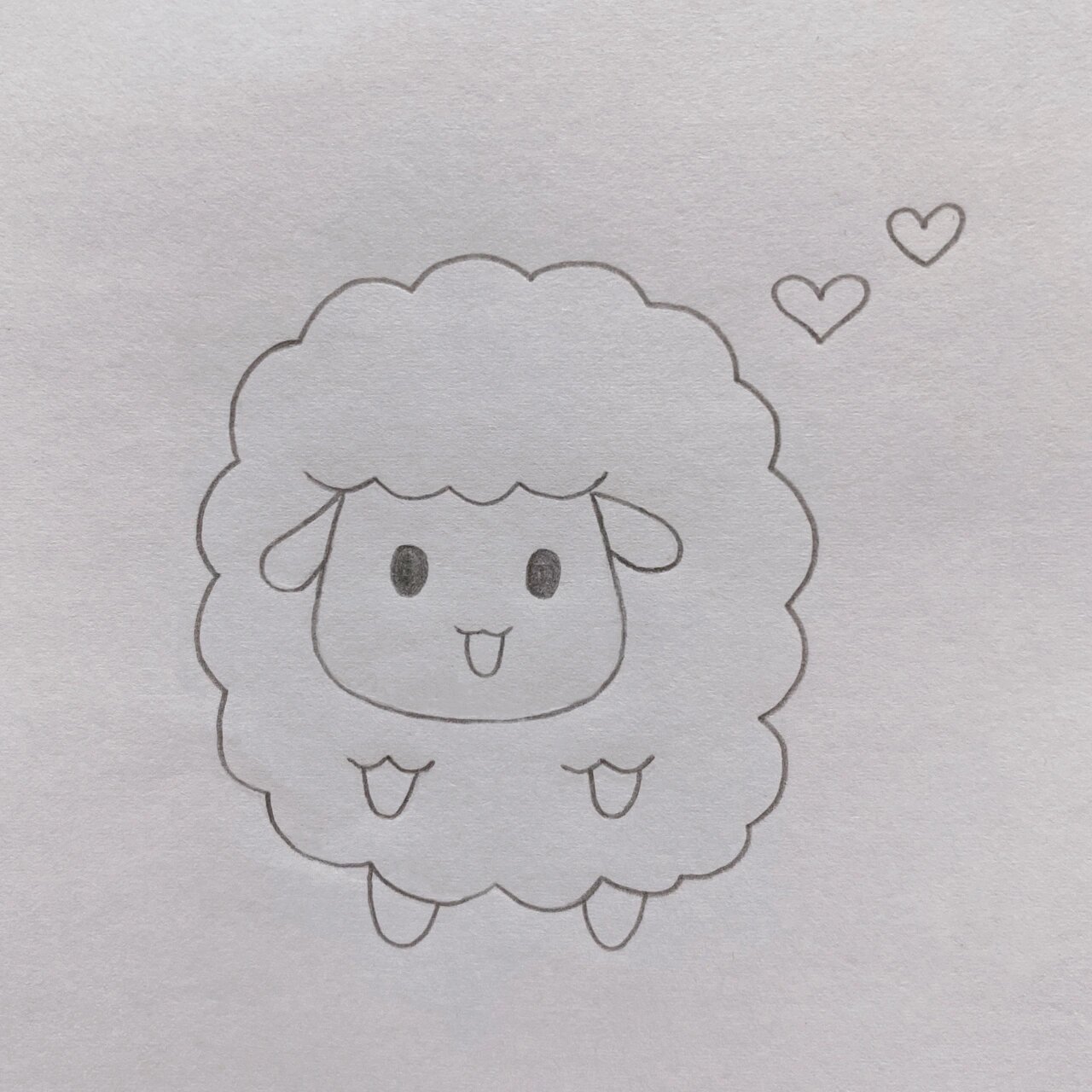 小绵羊简笔画教程