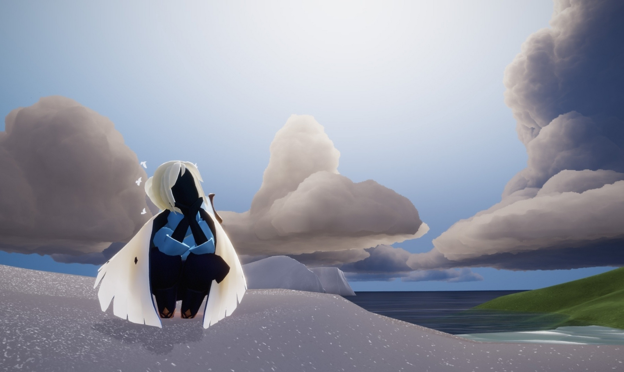 光遇穿搭之把萌新套装穿出高级感(4) a爆的御姐马尾及百搭白斗 真是yy