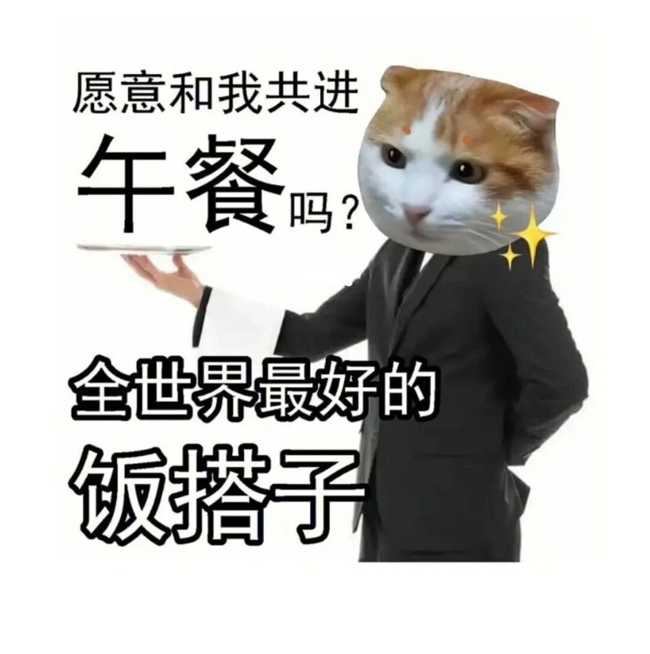 饭搭子表情包 愿意和我共进午餐吗!最好的饭搭子7815