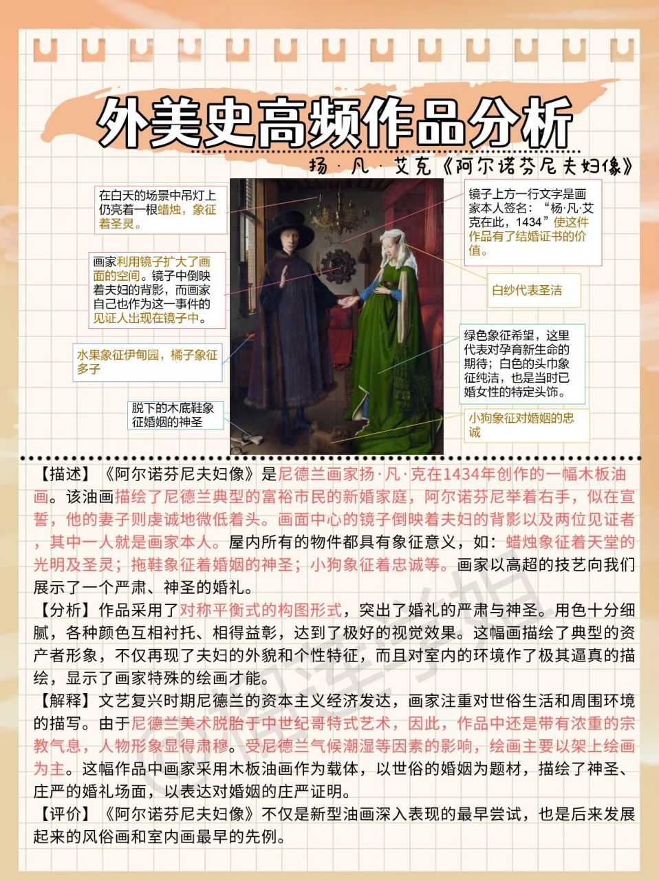 外美史作品分析——阿尔诺芬尼夫妇像