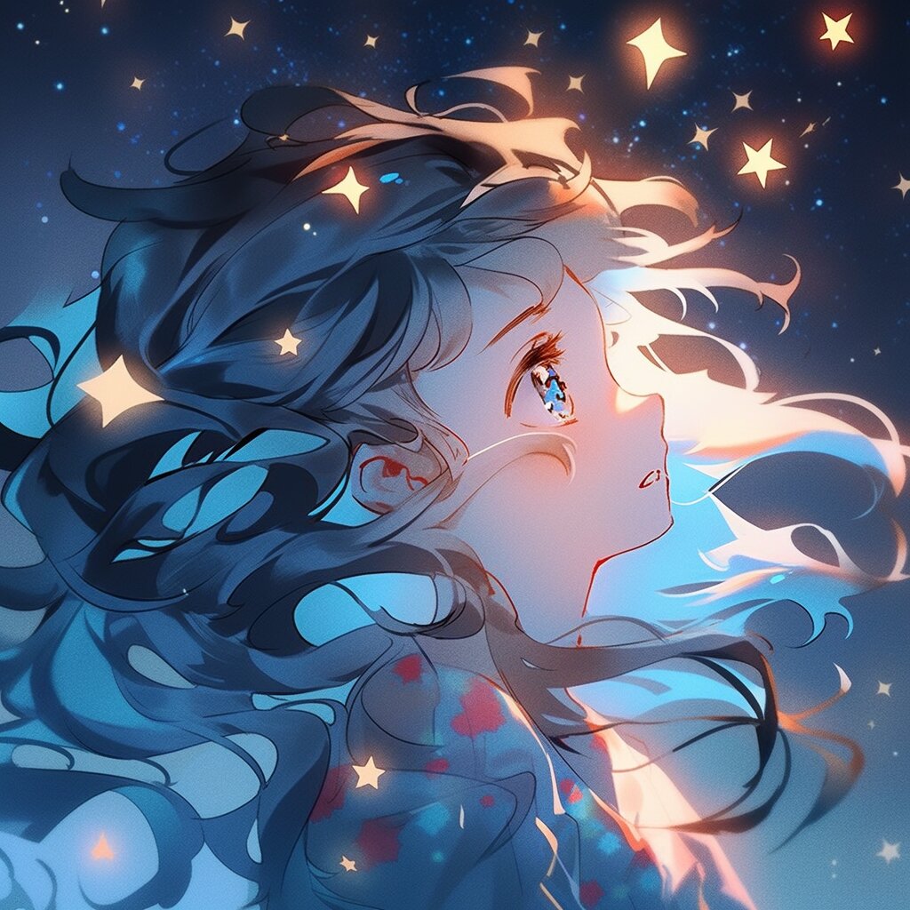 头像丨星空少女 她的眼睛像星辰般明亮, 透过时光,看见未来的风采.