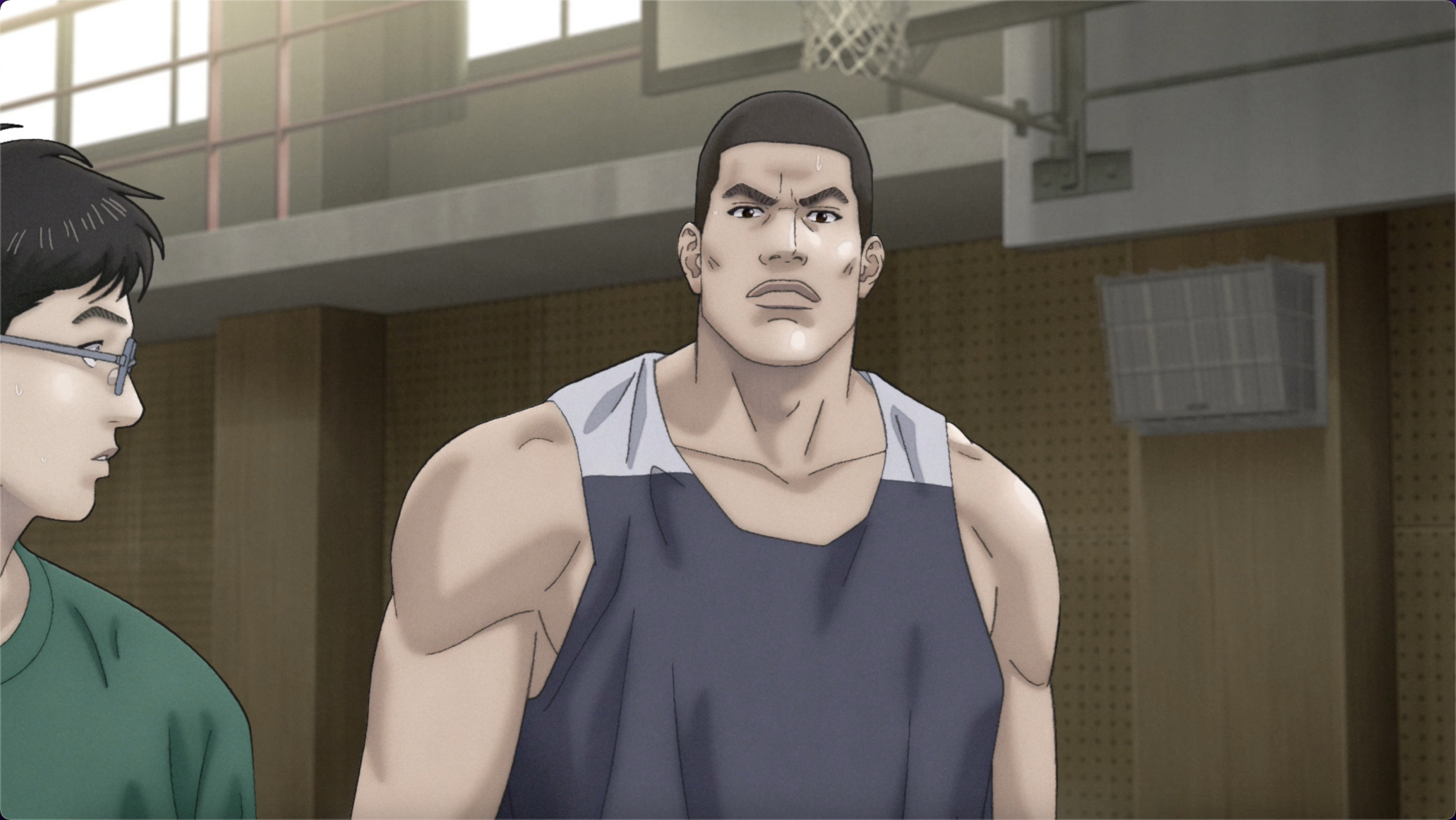 电影《灌篮高手》里赤木刚宪这身肌肉,真的很好看,力量与美感的结合!