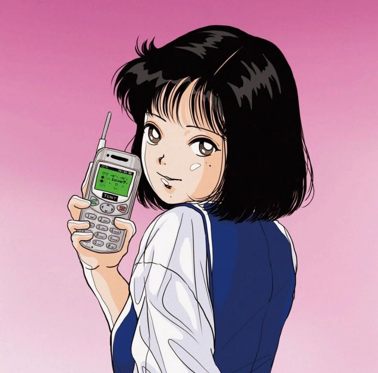 超可爱古早风少女插画头像97活泼元气大头贴 插画欣赏98 画师