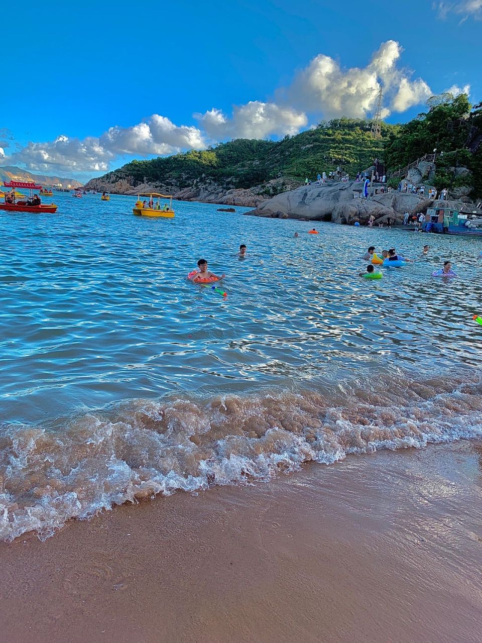 99温州洞头观音礁月亮湾沙滩98 去了这么多次沙滩 就今天的海水最