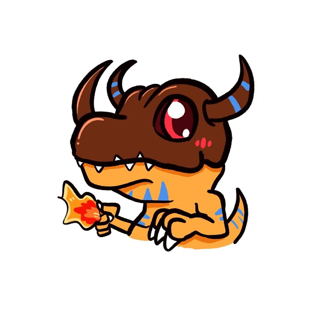 亚古兽一家 来一组亚古兽一家的头像[偷笑]#数码宝贝# #亚古兽# 数码