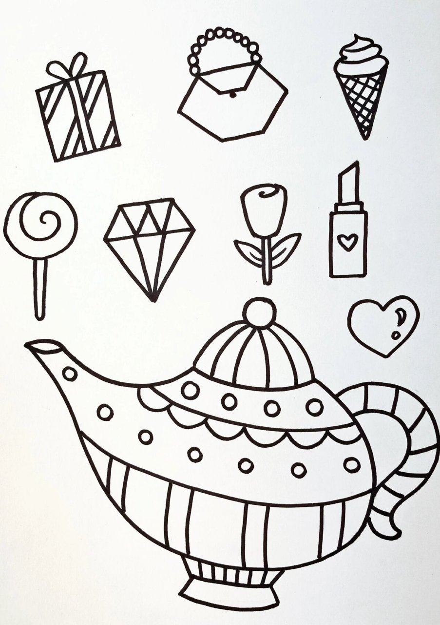 创意美术96美术96儿童画96阿拉丁神灯237