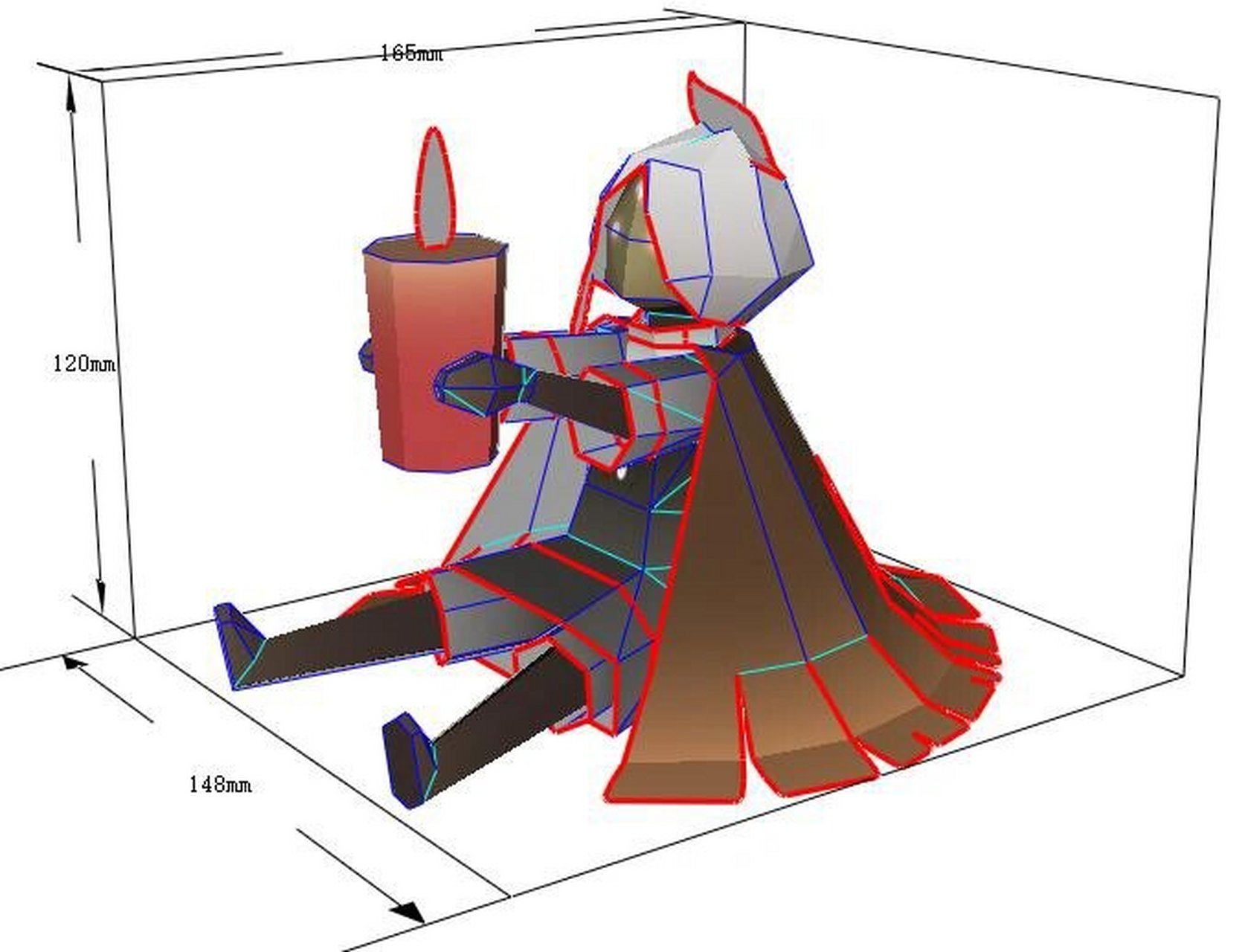 光遇立体纸模图纸 这个纸模的具体教程可以去b站搜索up主  卯月ut