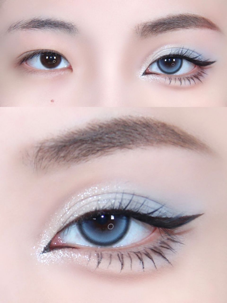 夏日视觉降温妆06雾霾蓝狐狸眼美哭惹 蓝色系眼妆好有夏日清凉感