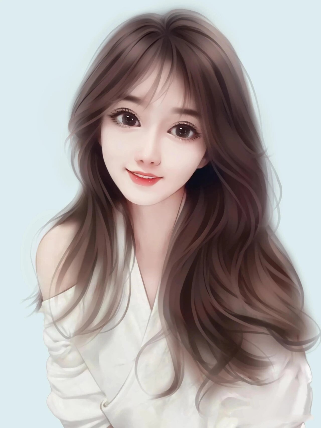 唯美气质的女生手绘头像,看着太好看了