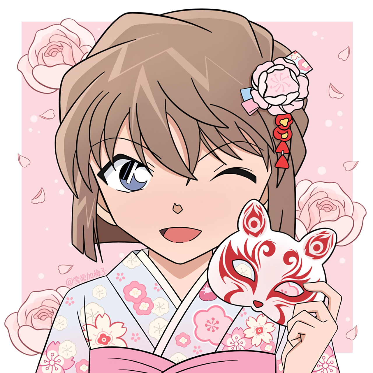 「柯南系列头像」灰原哀动漫头像 9007柯南风头像 今日份穿和服哀