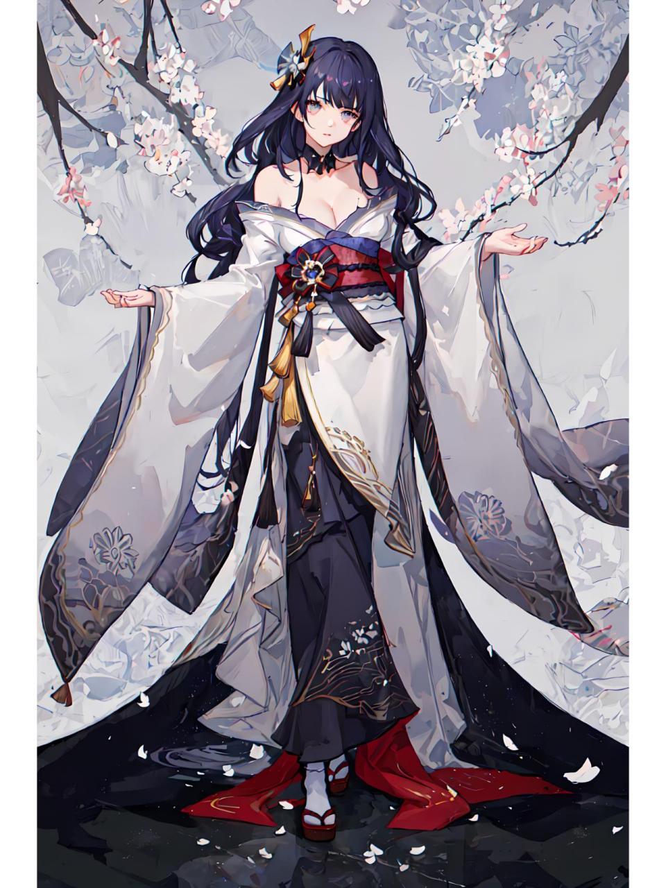 原神-雷电将军丨人物立绘分享 ai画的,选了乍一看惊艳的图罢了,很多小